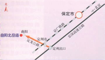 北岳廟路線(xiàn)圖