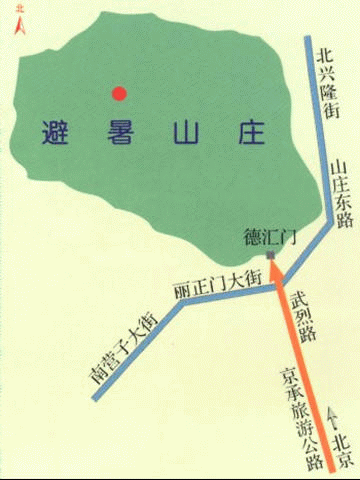避暑山莊路線圖
