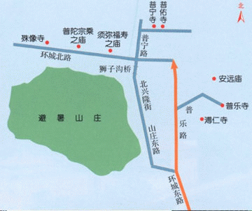 外八廟路線圖