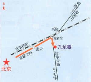 九龍?zhí)蹲匀伙L景區(qū)路線圖