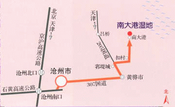 南大港濕地路線圖