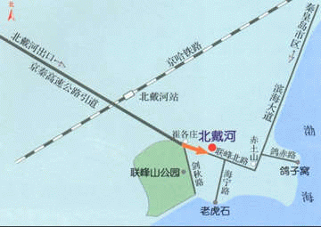 北戴河路線圖