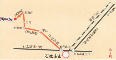 革命圣地西柏坡路線圖