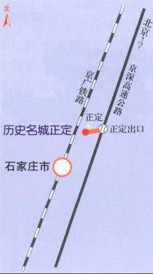 古剎塔群聳正定路線圖