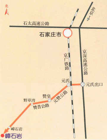 嶂石巖路線圖
