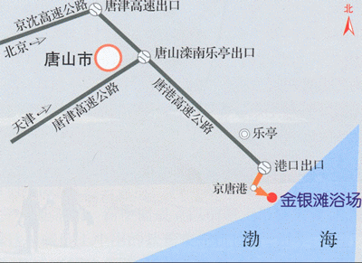 金銀灘浴場(chǎng)路線圖